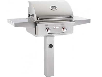 American Outdoor Grill T-Series 24-Inch 2-Burner Grill On In-Ground Post