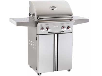 American Outdoor Grill T-Series 24-Inch 2-Burner Gas Grill with Backburner, Rotisserie & Single Side Burner 