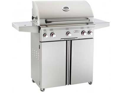 American Outdoor Grill T-Series 30-Inch 3-Burner Gas Grill with Backburner, Rotisserie & Single Side Burner 