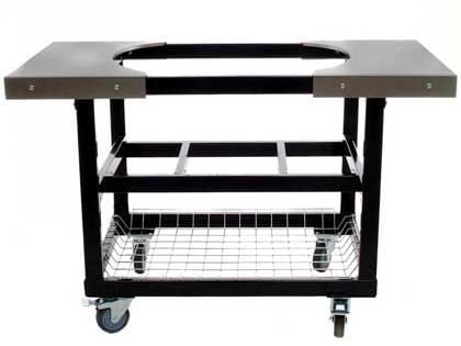 Primo Steel Cart With Stainless Steel Side Tables For Oval Junior