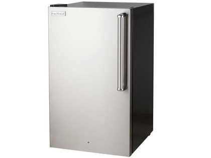 Fire Magic 20-Inch 4.0 Cu. Ft. Premium Left Hinge Compact Refrigerator - Stainless Steel Door / Black Cabinet
