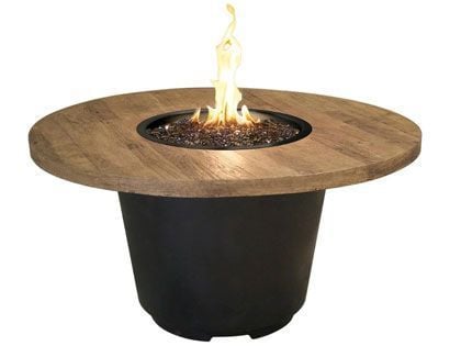 American Fyre Designs 48-Inch Reclaimed Wood Cosmopolitan Round Firetable