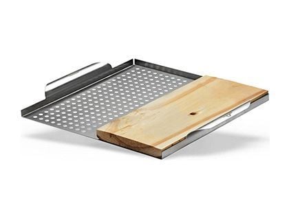 Napoleon Stainless Steel Multi-functional Topper with Cedar Plank