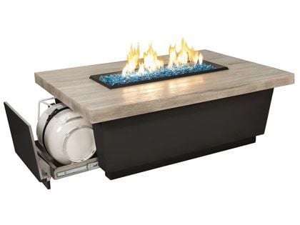 American Fyre Designs 52-Inch Reclaimed Wood Contempo LP Select Firetable
