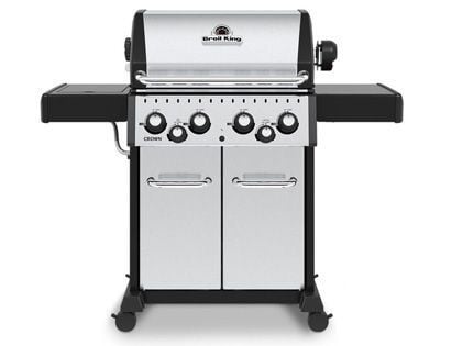 Broil King Crown S 490 4-Burner Gas Grill with Rotisserie and Side Burner