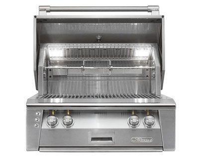 Alfresco 30-Inch Luxury Built-In Gas Grill With Rotisserie