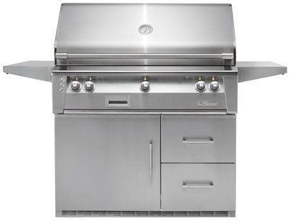 Alfresco 42-Inch Luxury Gas Grill With Rotisserie & Refrigerated Cart