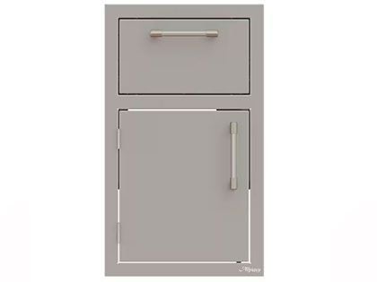 Alfresco 17-Inch Stainless Steel Left-Hinged Soft-Close Door & Drawer Combo