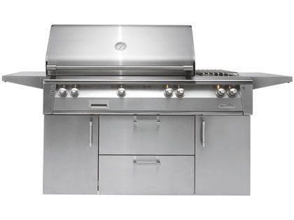 Alfresco 56-Inch Luxury Deluxe Gas Grill With Rotisserie & Double Side Burner