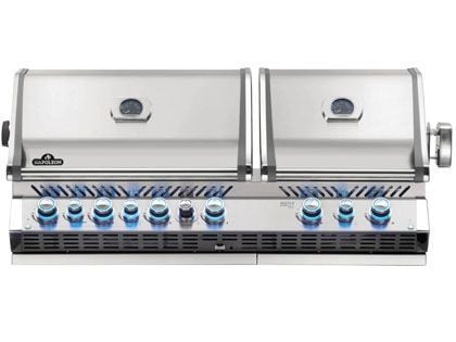 Napoleon Prestige PRO 825 Built-in Gas Grill with Infrared Rear Burner, Infrared Sear Burners, & Rotisserie Kit
