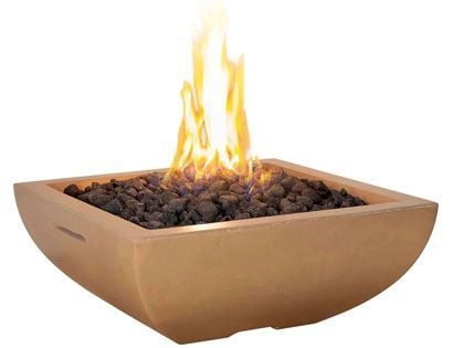 American Fyre Designs 30-Inch Bordeaux Petite Square Fire Bowl