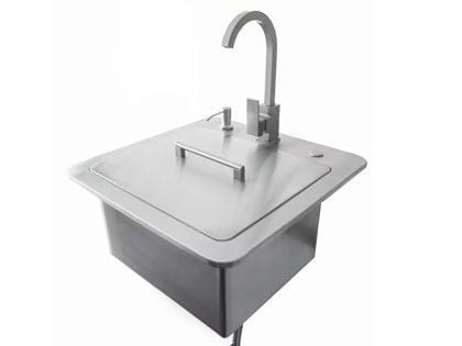 Coyote 21-Inch Sink With Faucet, Drain, Soap Dispenser