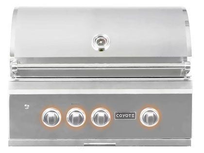 Coyote S-Series 30-Inch 3-Burner Built-In Gas Grill With RapidSear Infrared Burner & Rotisserie