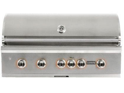 Coyote S-Series 42-Inch 5-Burner Built-In Gas Grill With RapidSear Infrared Burner & Rotisserie