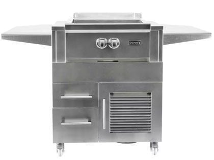 Coyote Built-In Gas Power Burner with Universal Cart and Teppanyaki Grill