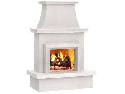 American Fyre Designs 67-Inch Contractor's Model with Moulding Outdoor Gas Fireplace