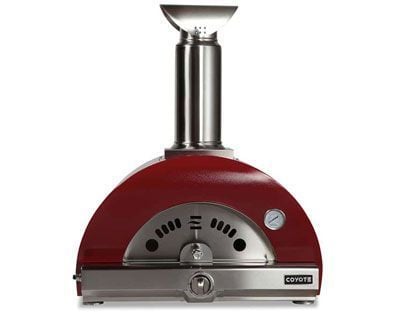 Coyote 30-Inch Hybrid Multi-Fuel Outdoor Pizza Oven - Red