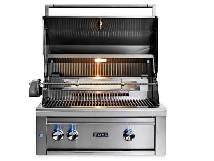 Lynx Professional 30-Inch Built-In Gas Grill with One Infrared Trident Burner and Rotisserie