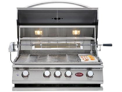 Cal Flame P Series 32-Inch 4-Burner Built-In Gas Grill With Rotisserie