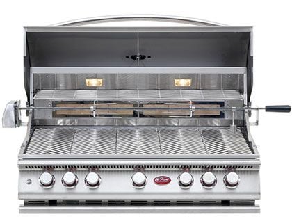 Cal Flame P Series 40-Inch 5-Burner Built-In Gas Grill With Rotisserie