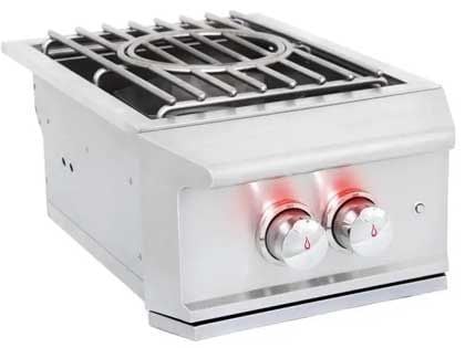 Blaze Professional LUX Built-In Gas High Performance Power Burner W/ Wok Ring & Stainless Steel Lid