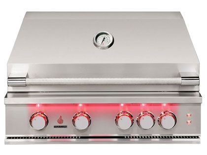 TrueFlame 32-Inch 4-Burner Built-In Gas Grill 