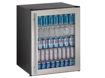 U-Line ADA Series 24-Inch 5.4 Cu. Ft. Built-In ADA Compliant Refrigerator With Glass Door And Lock - Stainless Steel