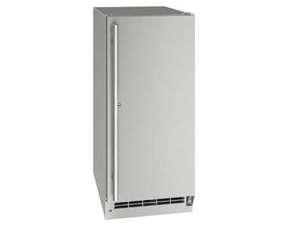 U-Line 15-Inch 3.1 Cu. Ft. Outdoor Rated Solid Door Refrigerator - Stainless Steel