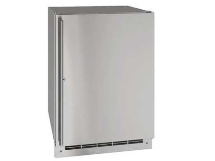 U-Line 24-Inch 5.4 Cu. Ft. Outdoor Rated Solid Door Refrigerator - Stainless Steel