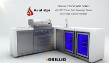 Mont Alpi 400-Series 90-Degree Island with Refrigerator