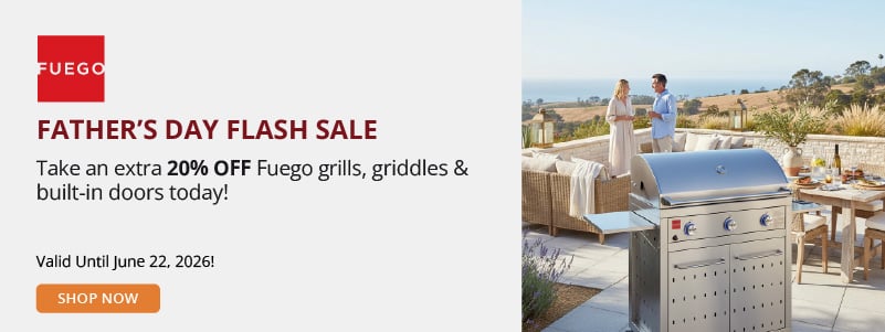 Fuego 20% off grills promotion