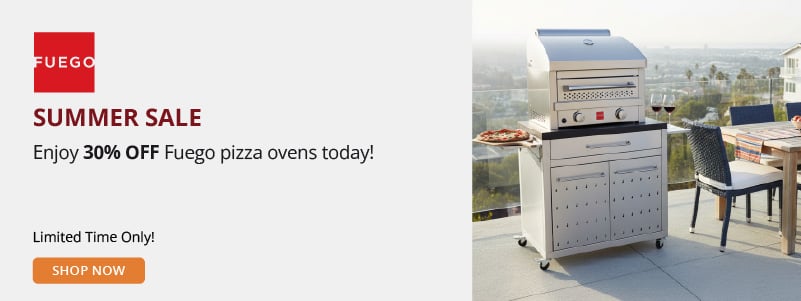Fuego 30% off pizza ovens promotion