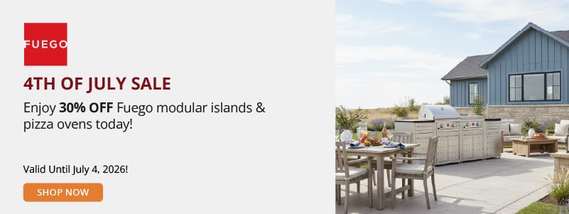 Fuego 30% off modular islands promotion