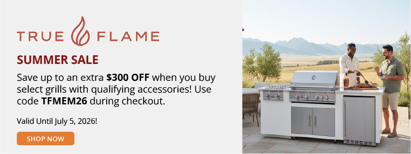 True Flame outdoor kitchen promotion