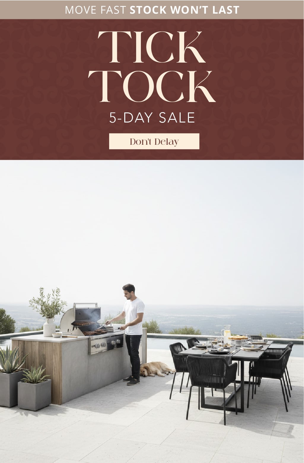 Grillio Tick Tock Sale